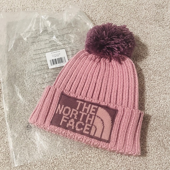 The North Face Accessories - The North Face New Heritage Ski Beanie Pink and Purple Pom Unisex One Size NWT